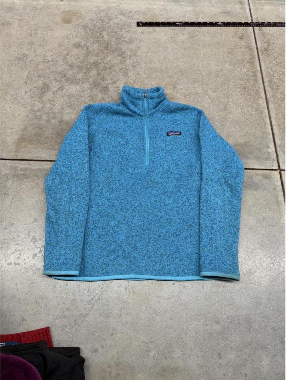 vintage patagonia better sweater blue quarter zip fleece jacket medium WOMENS